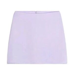 WeWoreWhat Mini Slip Skirt Satin Charmeuse Heather Purple Size S NWT!